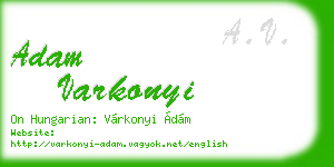 adam varkonyi business card